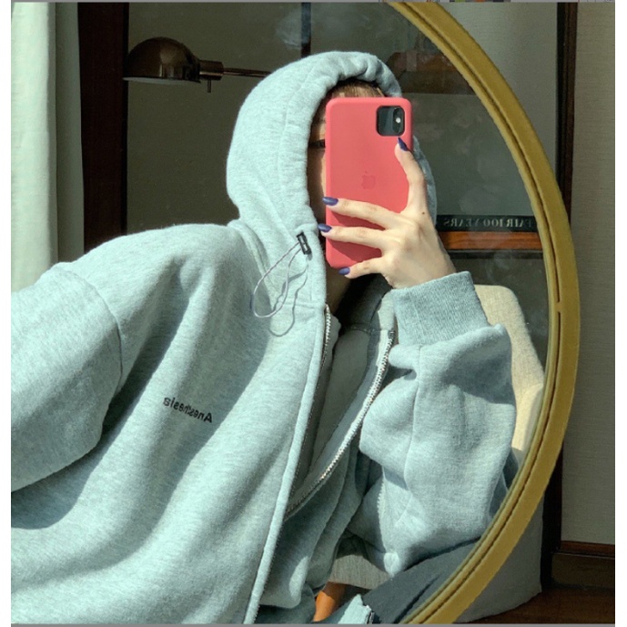 Áo KHOÁC Hoodie TRƠN có Zip Nam Nữ Ulzzang Unisex