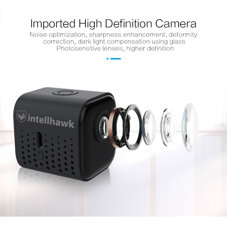 Camera ip mini Intellhawk A11 FullHD 1080P siêu nét tích hợp cảm biến ngày đêm để bật đèn hồng ngoại tự động | BigBuy360 - bigbuy360.vn