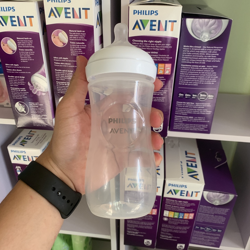 Bình sữa Philips AVENT Natural 330ml Mẫu 2021 Kèm núm số 4