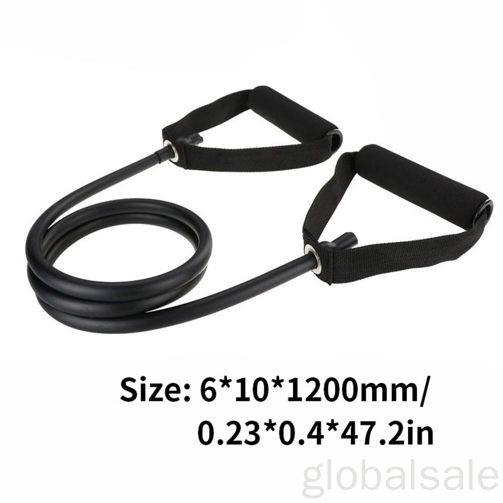 Dây đai kéo kháng lực bằng cao su màu đen hỗ trợ luyện tập ngực cho nam và nữ