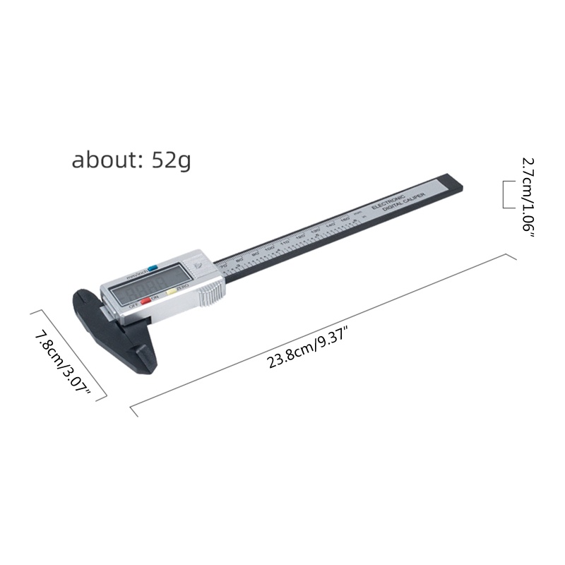 Thước Đo Lường Kỹ Thuật Số 150mm Màn Hình LCD Chuyên Dụng Dành Cho Máy Xăm Lông Mày