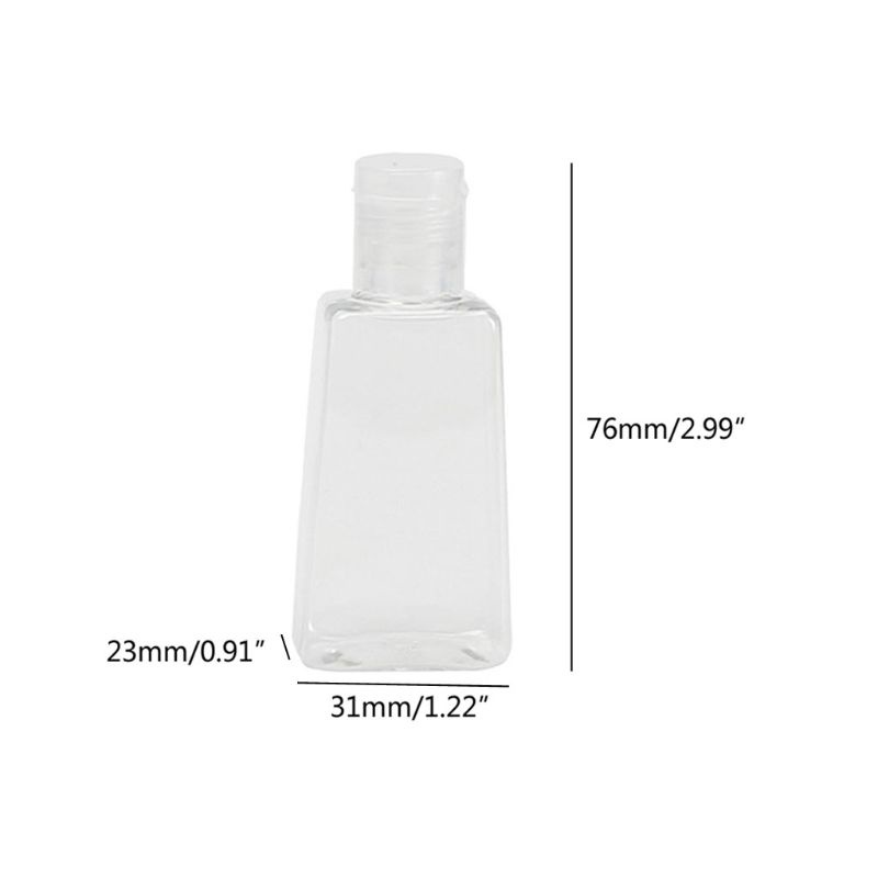 Set 10 Chai Nhựa Rỗng 30ml 1Oz Đựng Mỹ Phẩm Dạng Lỏng Tiện Dụng