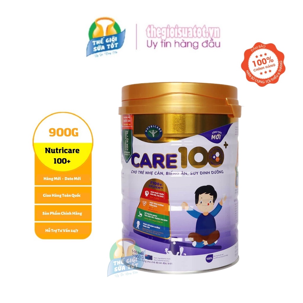 Sữa nutri CARE 100+ Dành cho trẻ biếng ăn - 900g
