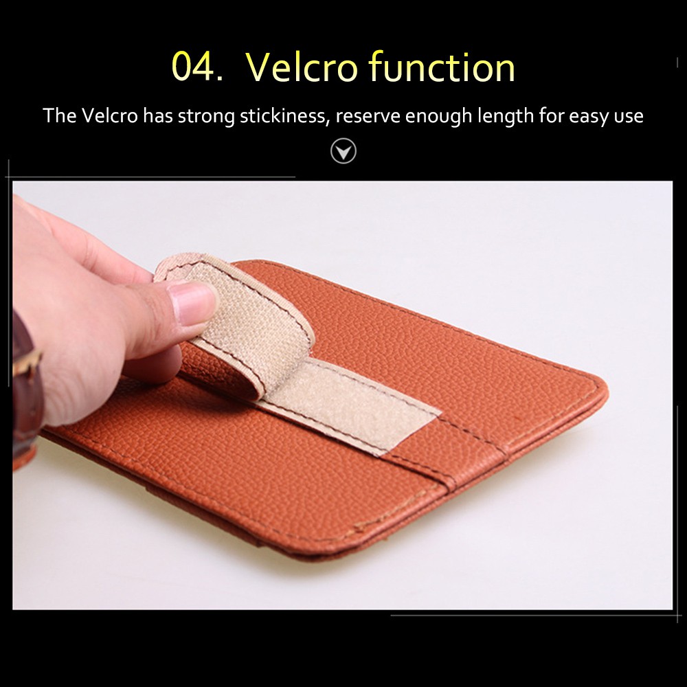 Túi Da Đựng Thẻ Gắn Tấm Che Nắng Xe Hơi Gọn Gàng Tiện Dụng