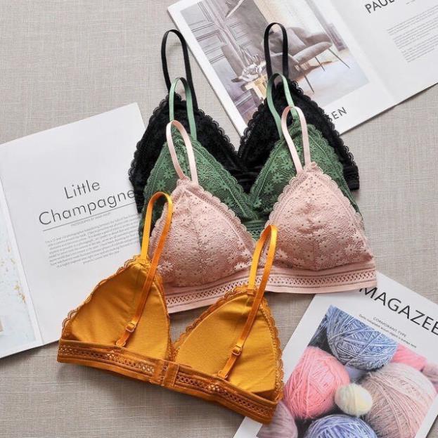 [Giá sỉ] Áo Bra Ngàn Hoa Mút Mỏng Cài Sau 7338
