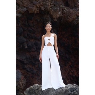 DAPHALE - Áo Croptop Cúp Ngực Linen Melody