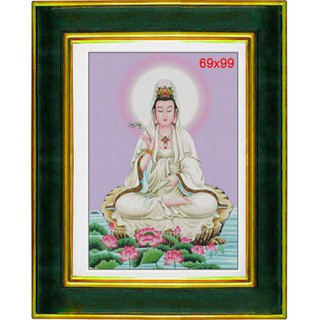 Tranh Thêu Chữ Thập (THÊU TOÀN BỘ) Quan Âm Bồ Tát PC265 (KHÁCH TỰ THÊU) KT:69X99CM