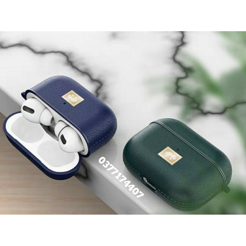 Vỏ Bọc bảo vệ tai nghe Airpods 1, 2, 3 Pro, i11, i12S, i10... chất liệu giả da cao cấp chính hãng Wlons