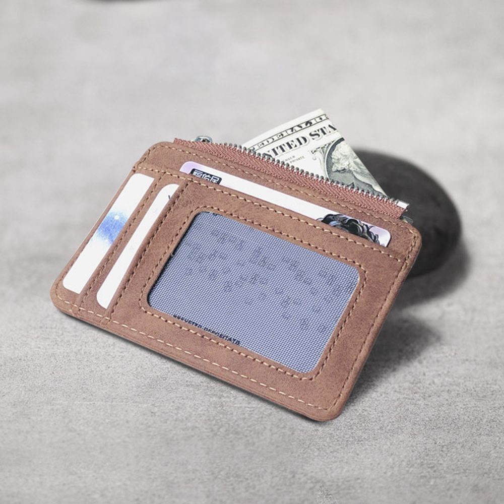 Ví da đựng tiền/thẻ nhiều màu phong cách retro