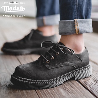 Maden Giày Tây Da Mũi Lớn Phong Cách Hàn Quốc Cho Nam