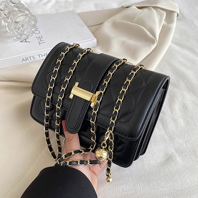 Túi đeo chéo vai IELGY có khóa họa tiết hình thoi phong cách Hàn Quốc thời trang cho nữ