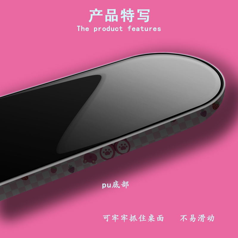Tấm Lót Chuột Chơi Game Có Đệm Silicone Chống Trượt Họa Tiết Dâu Tây/Gấu Shy Dành Cho Nữ