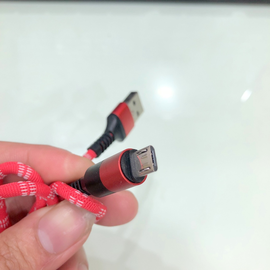Sỉ cáp sạc micro bọc dù, dây sạc dài 1m hỗ trợ sạc nhanh cho các dòng samsung, oppo, vivo, loa đài - KLH
