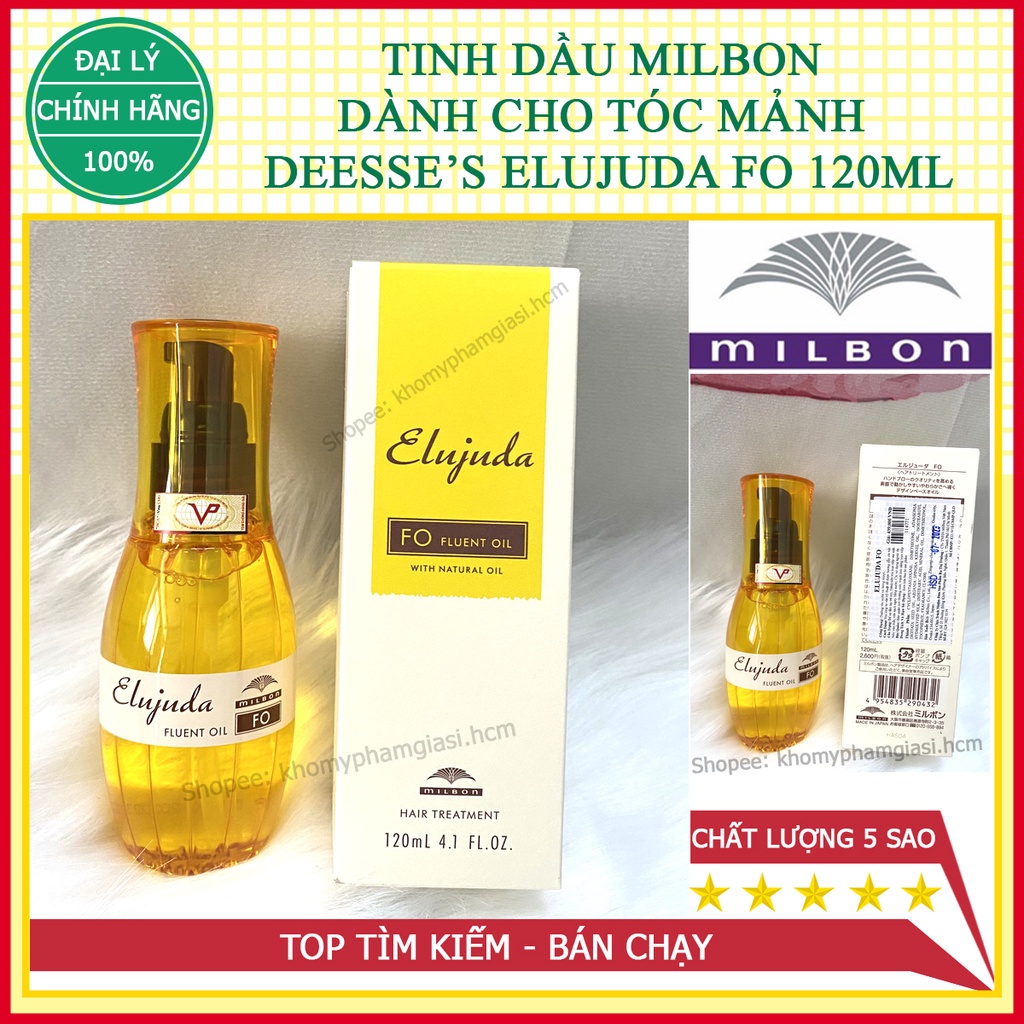 (Chính Hãng Giá Sỉ) Tinh Dầu MILBON Dành Cho Tóc Mảnh DEESSE’S ELUJUDA FO 120 ML