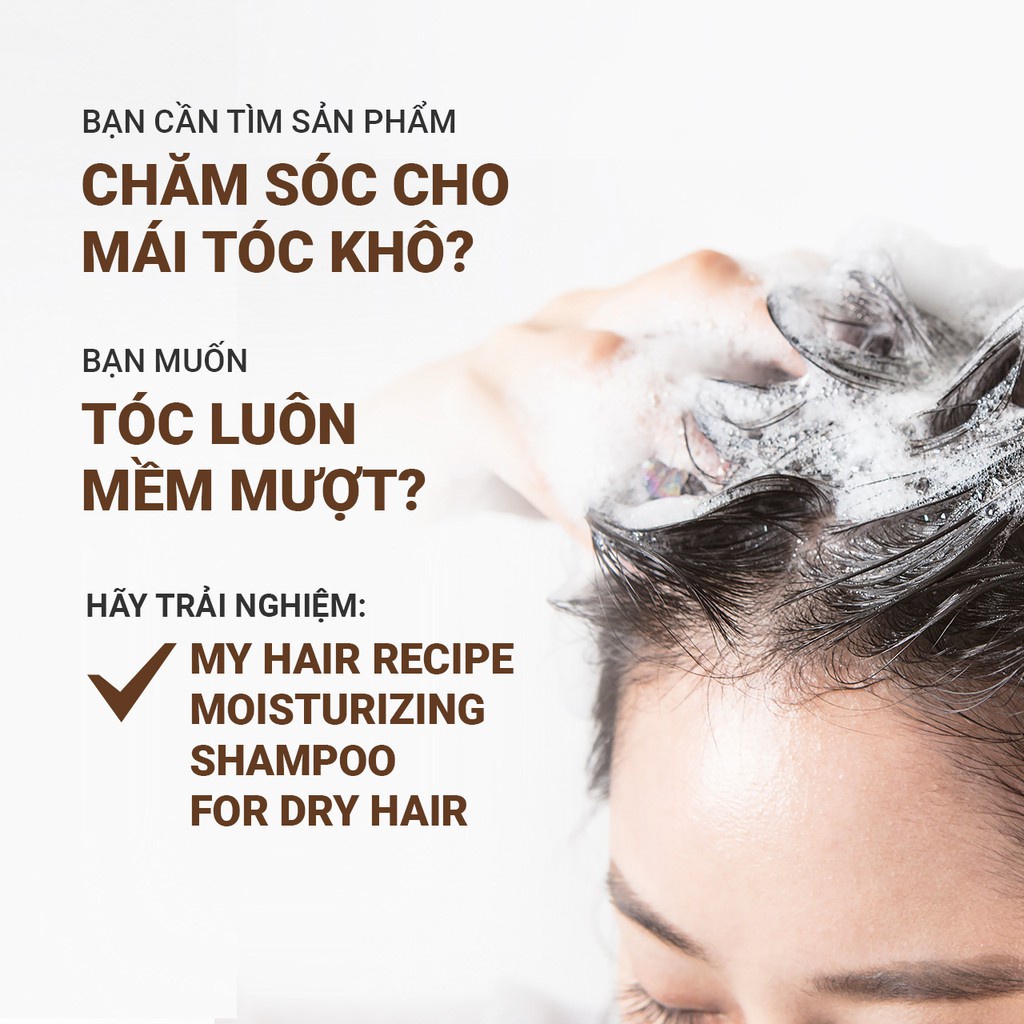 [Mã FMCGMALL giảm 8% đơn từ 250K] Dầu gội dưỡng ẩm innisfree My Hair Recipe Moisturizing Shampoo for Dry Hair 330ml