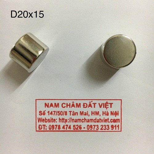 nam châm viên 20x15mm