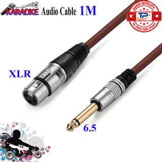 Dây tín hiệu canon cái XLR ra đầu 6 ly đực 6.5mm dài 1m - JSJ-803F / 803C / 803G dây không tạp âm cực tốt cho karaoke