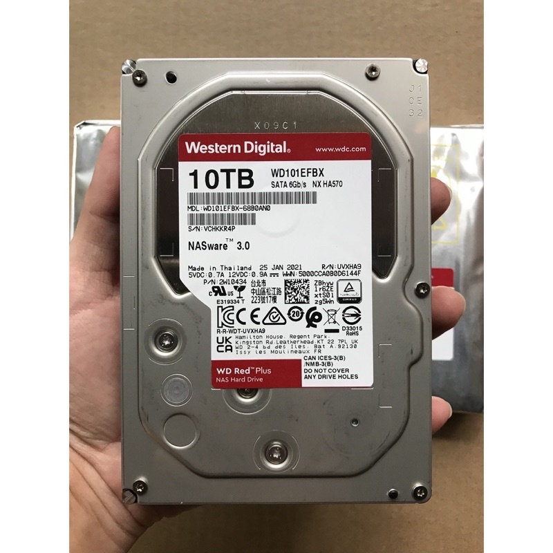 Ổ cứng HDD WD RED PLUS 10TB chuyên dụng Nas - Server NEW
