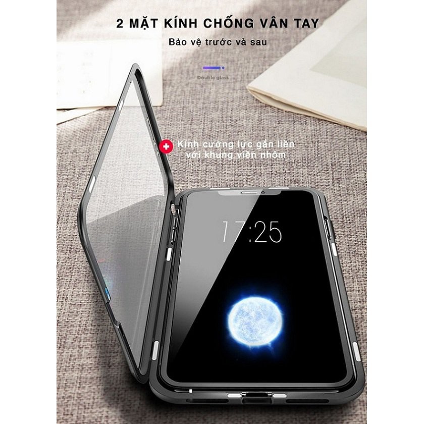 CHÍNH HÃNG  [HOT TREND] ỐP NAM CHÂM CƯỜNG LỰC 2 MẶT CHO IPHONE X / XS / MAX, 7+ / 8+, 11 / 11 Pro / Max