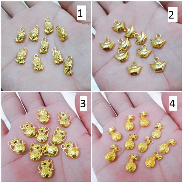 Phụ kiện charm màu vàng : 50 gram = 38k / 1 gói