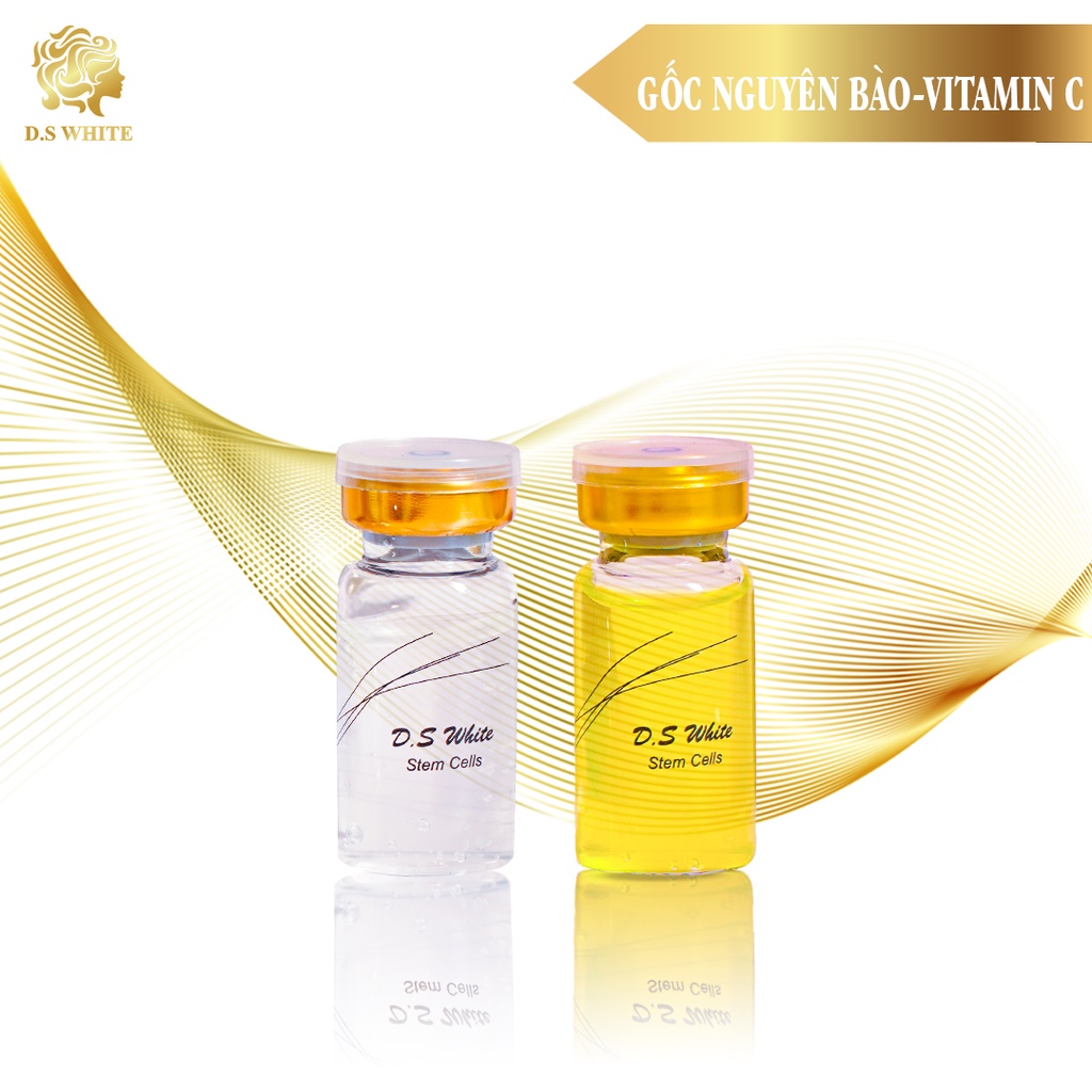 Combo Tế Bào Gốc Nguyên Bào Sợi Và Vitamin C Dưỡng Trắng, Tái Tạo Trẻ Hóa Làn Da 10ml