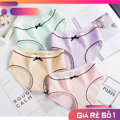 Quần lót tăm nơ, quần xì nữ dễ thương kiểu Nhật thoáng khí mặc trong váy QL 04 | BigBuy360 - bigbuy360.vn