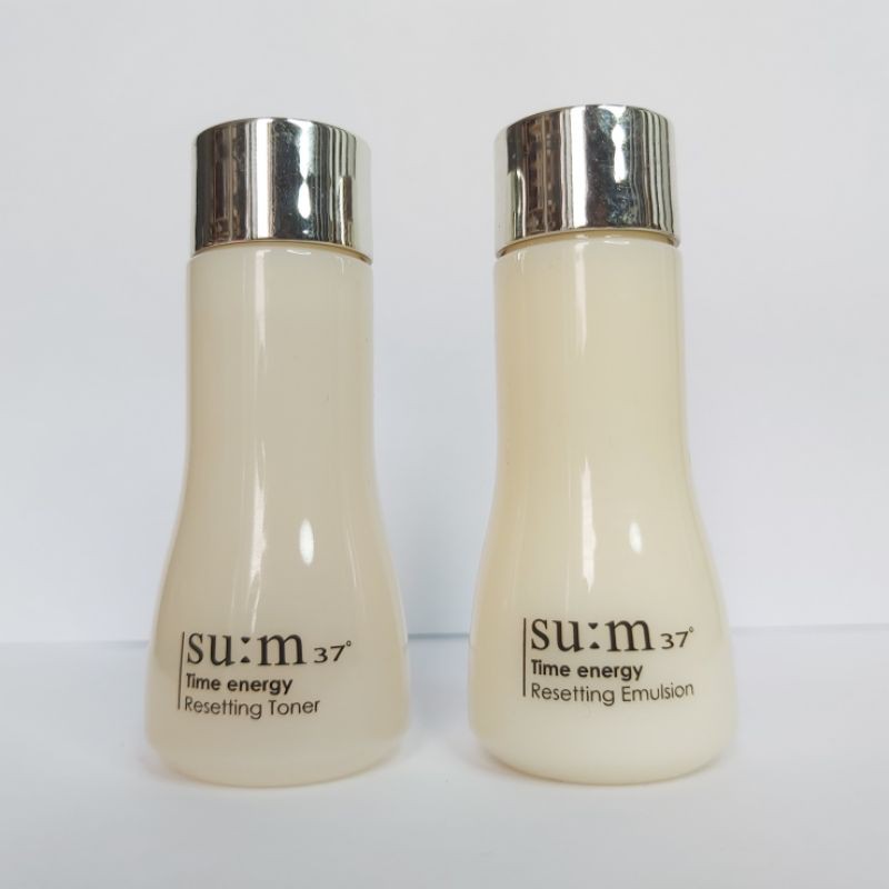 Cặp Nước Hoa hồng và Sữa dưỡng Su:m37 Time Energy dưỡng da ẩm mịn chống lão hóa 20ml+20ml