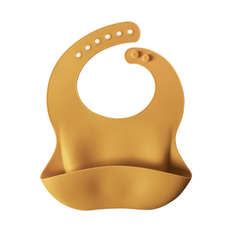 Yếm Ăn Silicone Cấp Thực Phẩm Chống Nước Có Thể Điều Chỉnh Cho Bé Sơ Sinh