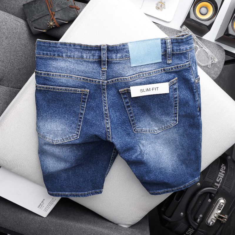 Quần short jean nam hàng xuất dư chất jean xịn