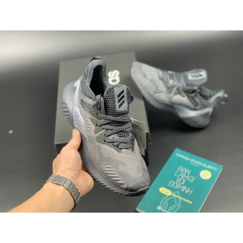 Giày thể thao/ Sneaker Alphabounce đen bạc (Full box)