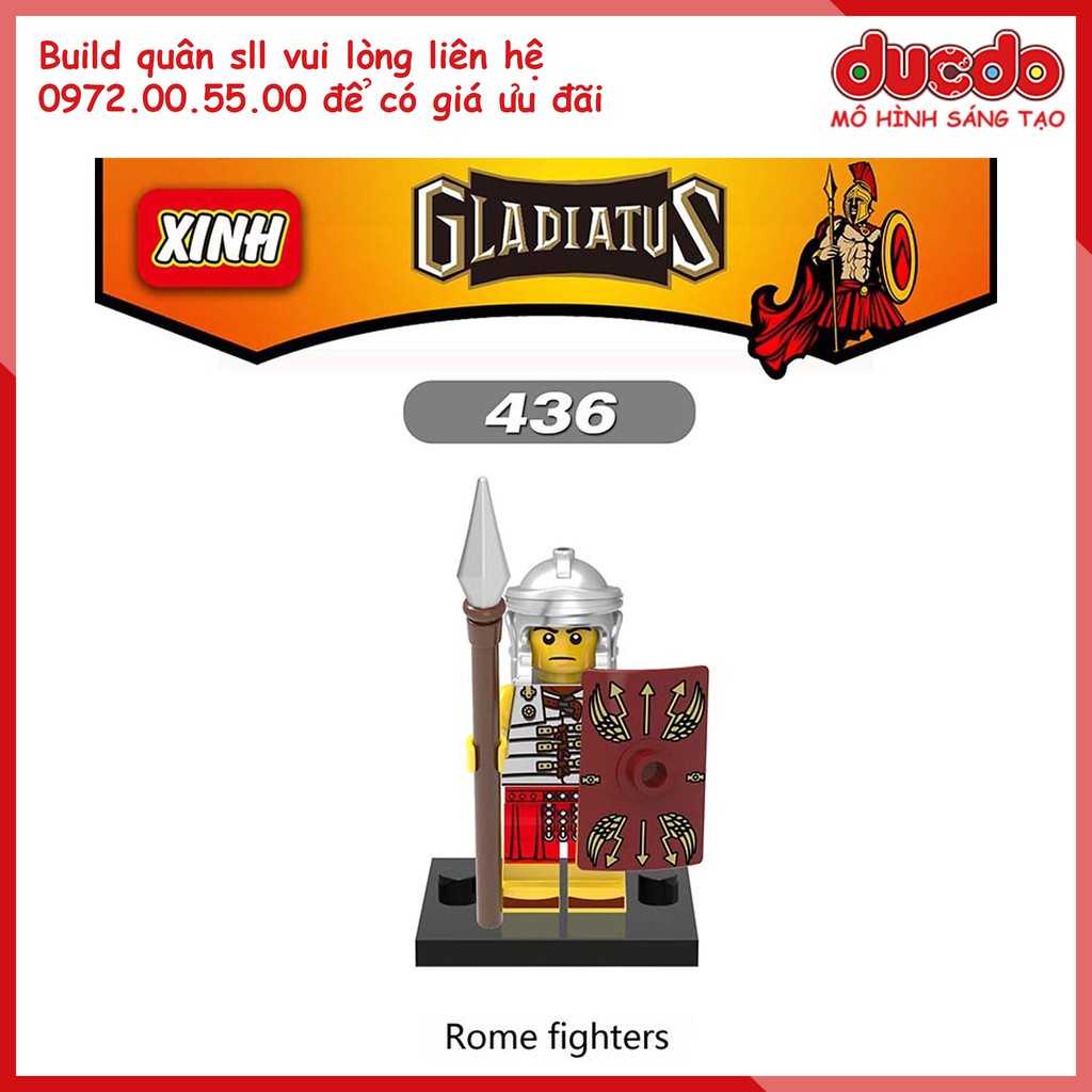 Minifigures lính Roma trung cổ - Nhận build quân số lượng lớn - Đồ chơi Lắp ghép Xếp hình Mini XINH 0137 Mô hình