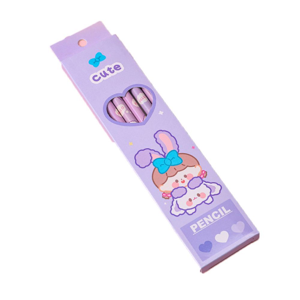 6 Bút chì hb bằng gỗ họa tiết hoạt hình dễ thương cho trẻ em