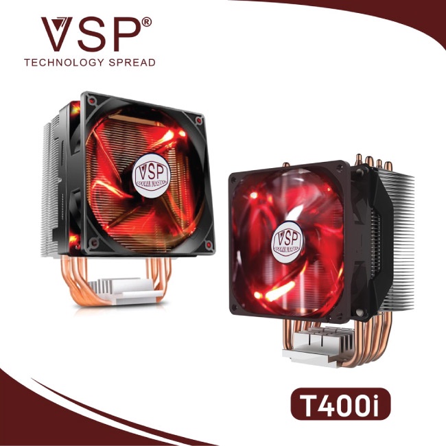 Tản Nhiệt Khí CPU Cooler Master T400i (VSP) 4Pin PWM - Tản Khí 4 Ống Đồng