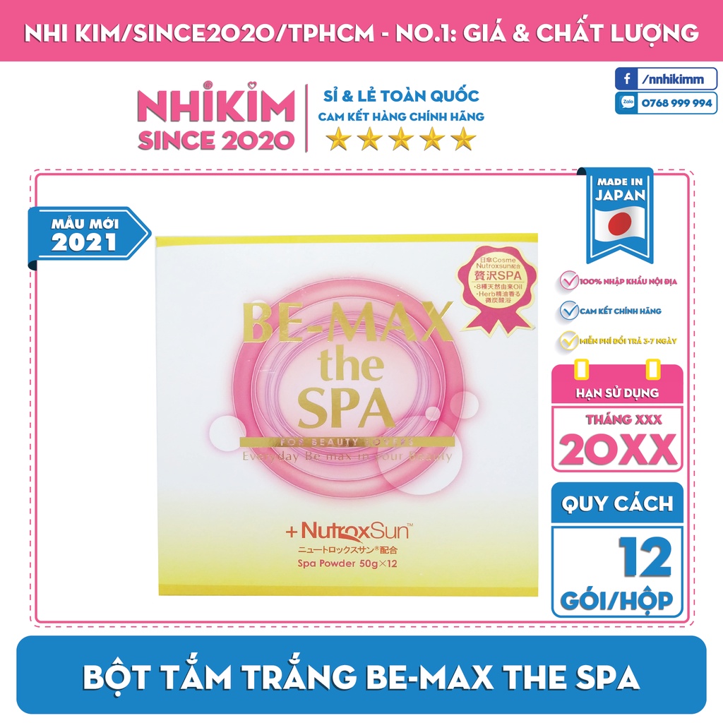 [ TỔNG KHO ] Bột Tắm Trắng Be Max The Spa Bath Powder