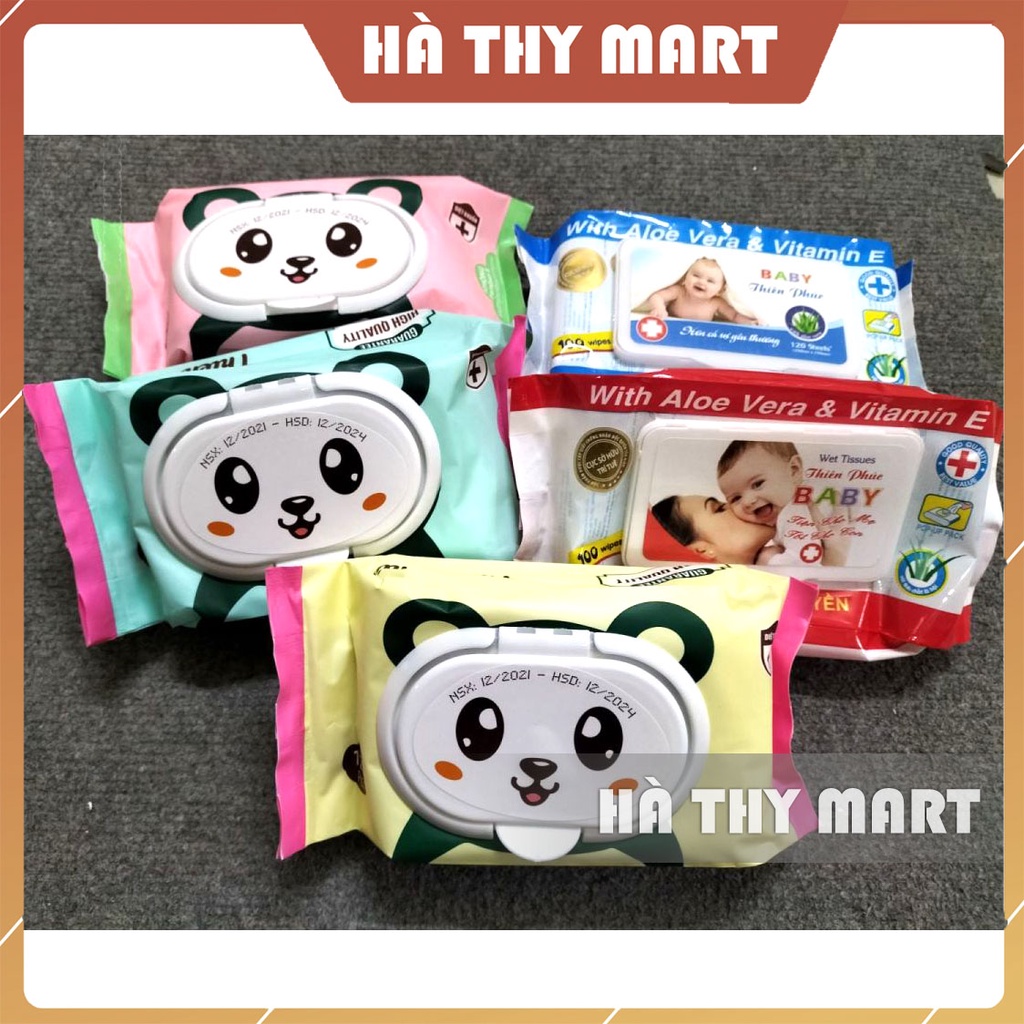 Set 10 gói khăn giấy ướt Baby Thiên Phúc cho trẻ sơ sinh  (100 - 120 tờ)