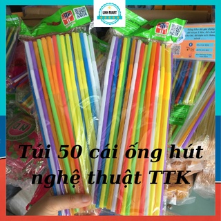 Túi 50 cái ống hút nghệ thuật ttk linhmart
