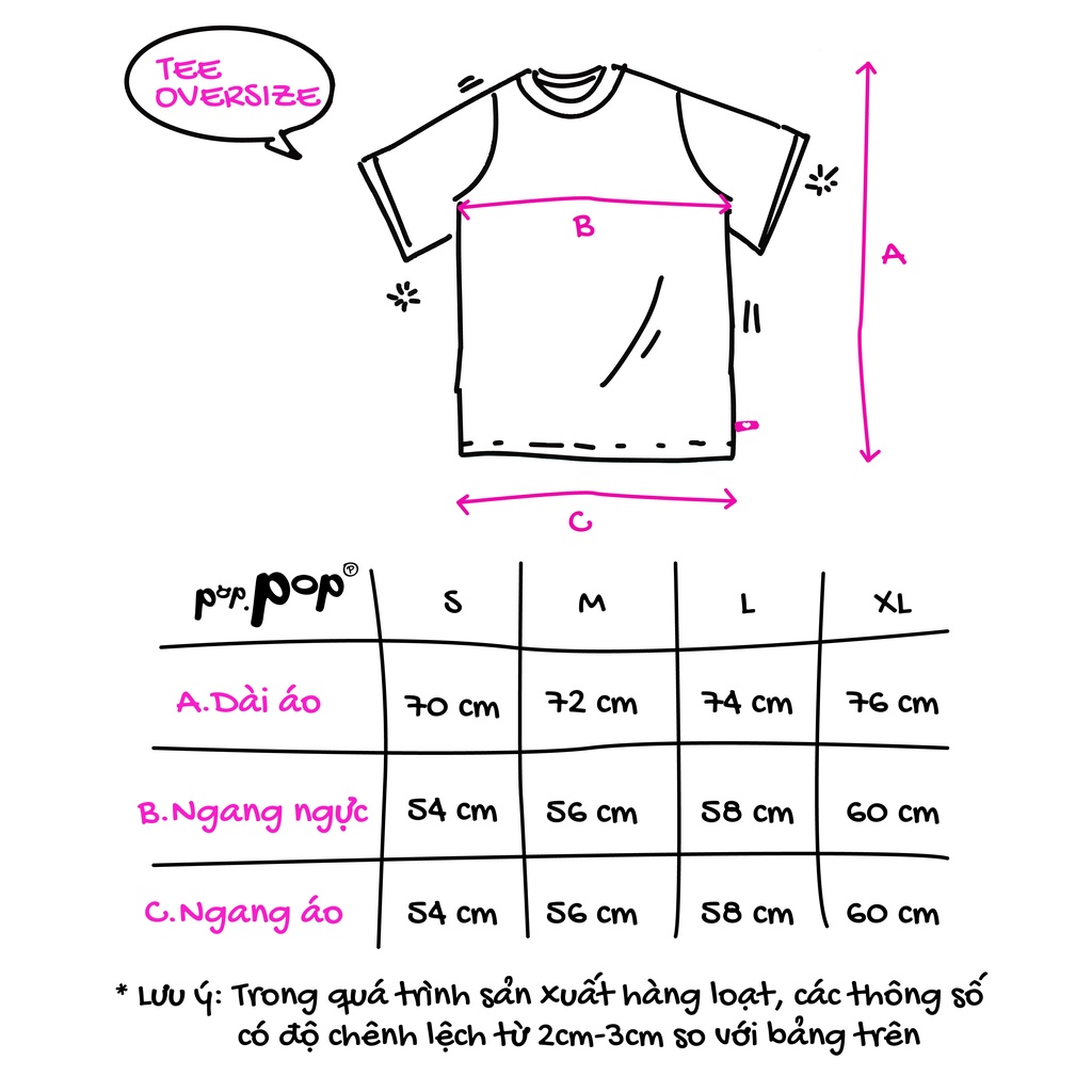 Áo Thun POPPOP RAINBOW ALPHABET TEE CREAM