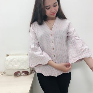[Hình thật] Áo kiểu tay loe AKTD1435