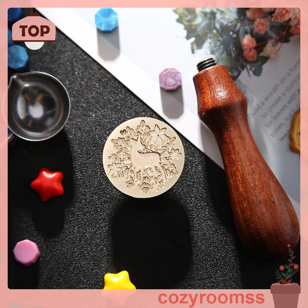 Con Dấu Tay Cầm Bằng Gỗ Phong Cách Retro