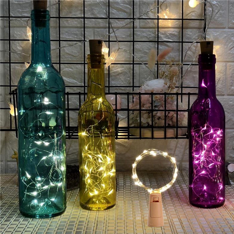 Dây Đèn Led Dài 2M 20 Bóng Dùng Để Trang Trí Chai Rượu