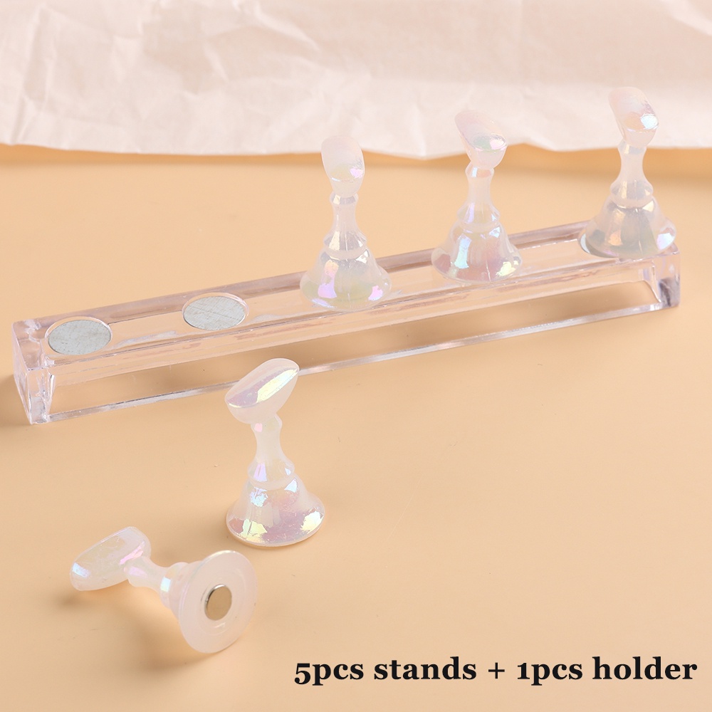 Set 5 Giá Đỡ Từ Tính Trưng Bày Móng Tay Giả Tiện Lợi