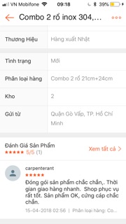 [R] Rổ/ Thau inox 304, size 2 (18 cm)