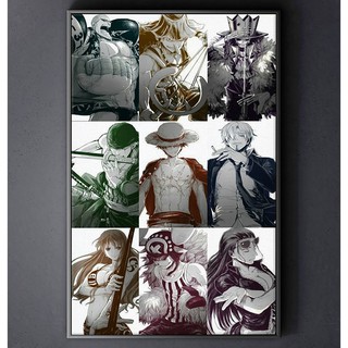TRANH CANVAS ANIME ONE PIECE Vua Hải Tặc treo tường in theo yêu cầu 2