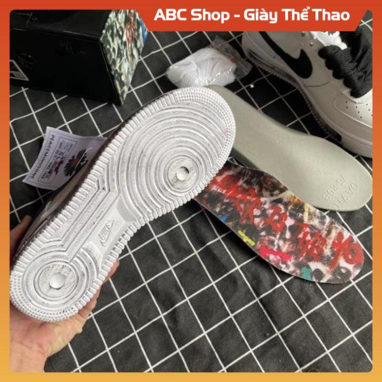 Giày AF1 hoa cúc trắng tróc sơn para 2.0 mới, Giầy Sneaker Force Air Đen cao cấp