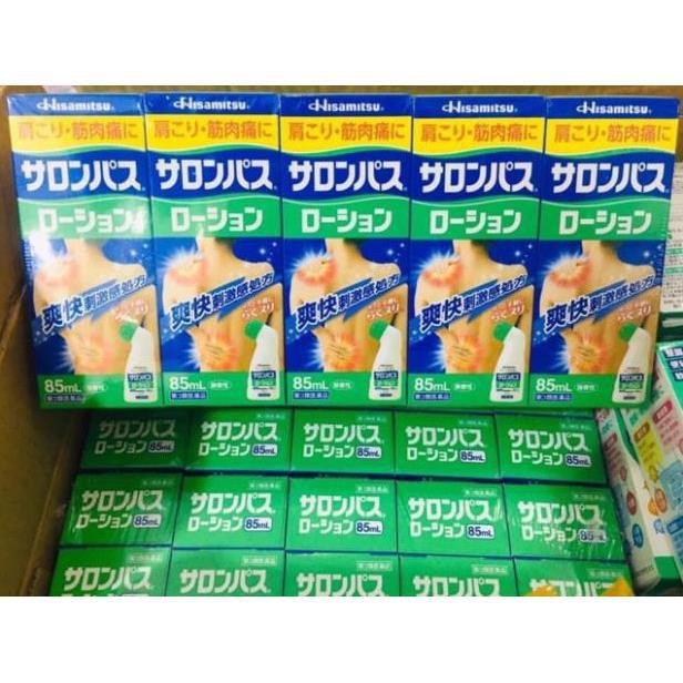 Lăn giảm đau Salonpas Hisamitsu 85ml dầu xoa bóp giảm đau Hàng Nhật Nội Địa maneki