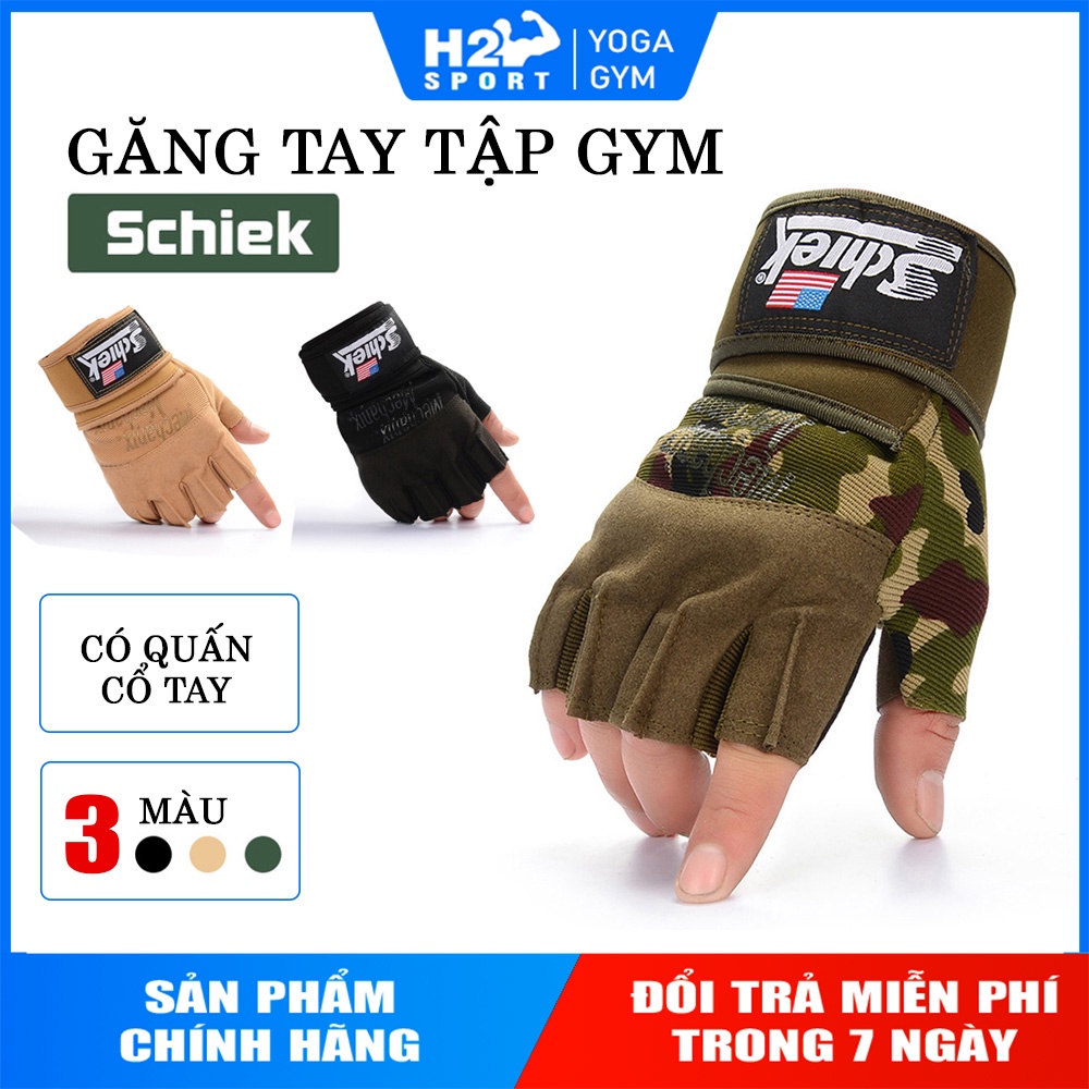 Găng tay tập gym có quấn cổ tay nhãn hiệu Schiek