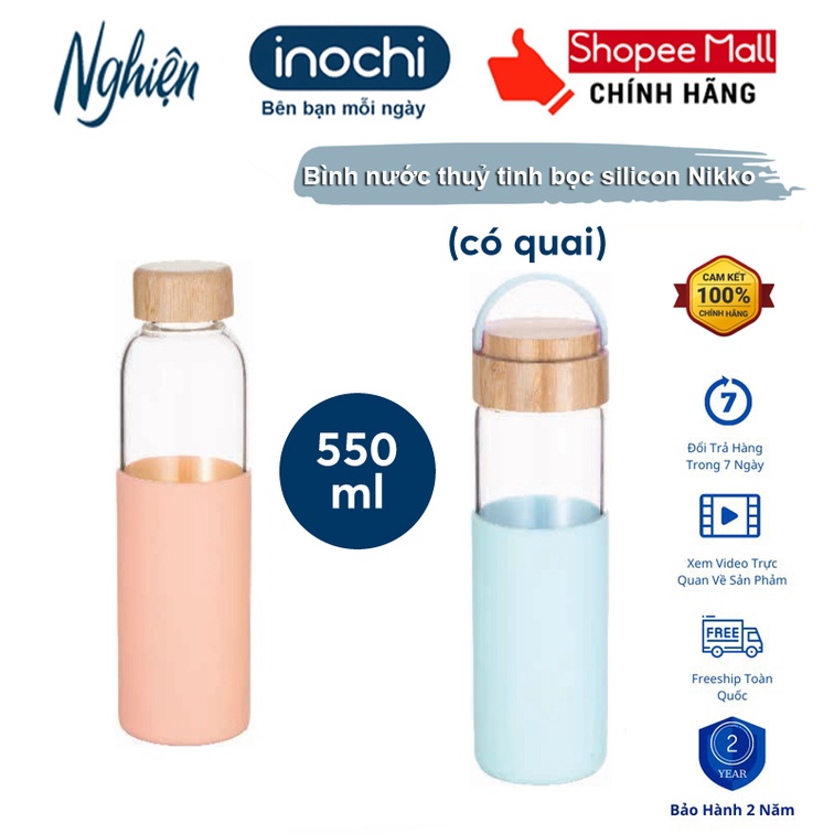Hũ thuỷ tinh nắp tre Nikko (500 - 1000 - 1500)ml - Hàng chính hãng INOCHI – Tiêu chuẩn nhật bản
