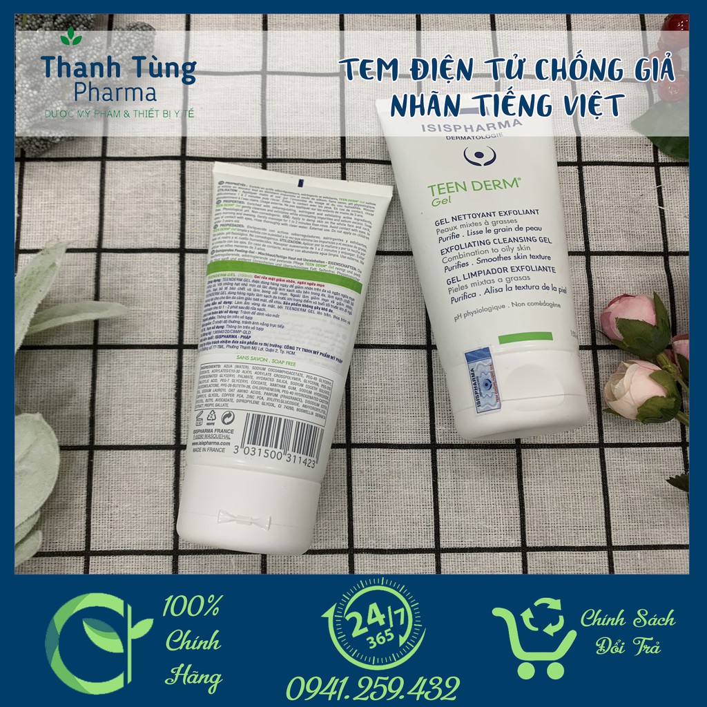 Isis Pharma Teen Derm Gel [CHÍNH HÃNG] Sữa Rửa Mặt Giảm Nhờn & Ngăn Ngừa Mụn Nhập Khẩu Pháp 150ml | BigBuy360 - bigbuy360.vn