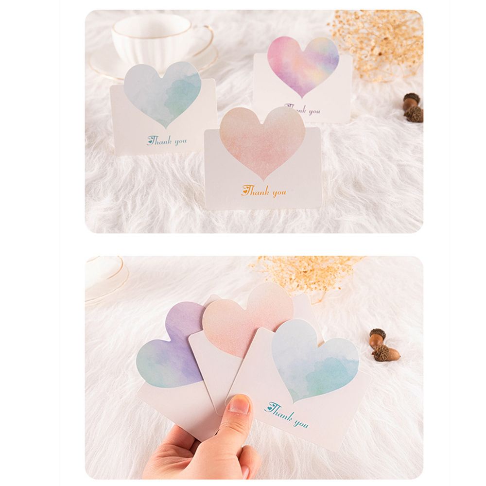 Set 5 Thiệp Chúc Mừng Sinh Nhật Hình Trái Tim Xinh Xắn 9.8x9cm