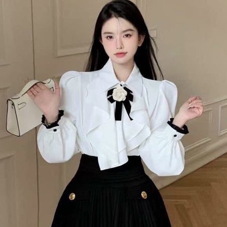 Áo sơ mi nữ tiểu thư, sơ mi công sở mẫu mới chất đẹp mặc cực xinh, đi làm, đi chơi | BigBuy360 - bigbuy360.vn